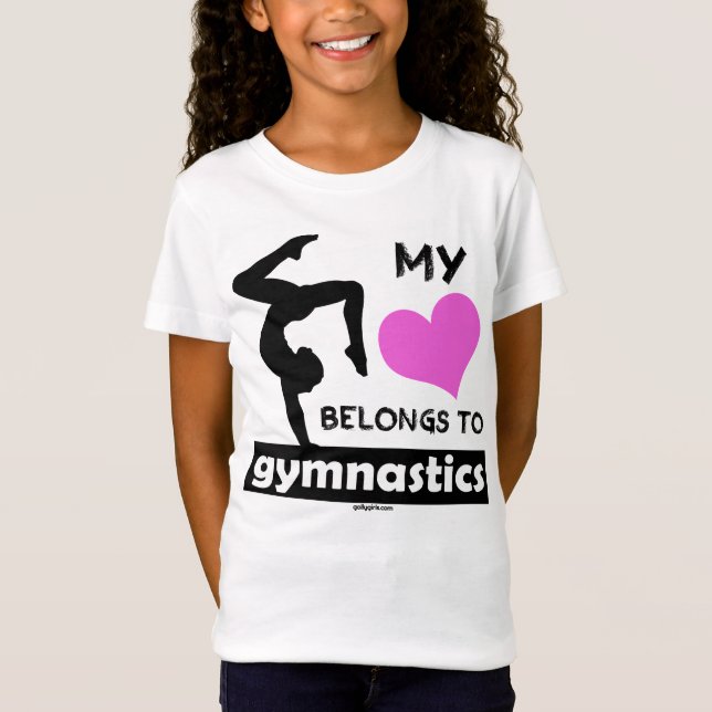 Camiseta Mi corazón pertenece a la gimnasia (Anverso)
