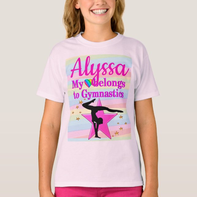 CAMISETA MI CORAZÓN PERTENECE A LA GIMNASIA (Anverso)