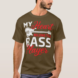 Camiseta Mi Corazón Pertenece A La Jugadora De Guitarra Bas