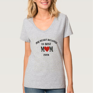 Camiseta Mi corazón pertenece a la mejor mamá de todos - du