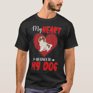 Camiseta Mi corazón pertenece a mi copia de Chin japonés de