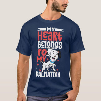 Camiseta Mi corazón pertenece a mi Dalmatian