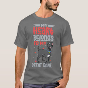 Camiseta Mi corazón pertenece a mi German Mastiff