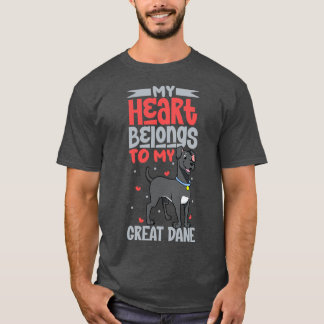 Camiseta Mi corazón pertenece a mi German Mastiff
