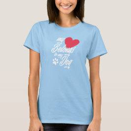 Camiseta Mi corazón pertenece a mi perro Valentine| Camiset
