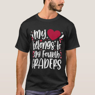 Camiseta Mi corazón pertenece a mis cuatro graduados Valent