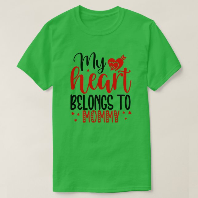 Camiseta Mi corazón pertenece a mommy01 (Diseño del anverso)
