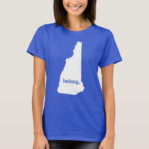 Camiseta Mi Corazón Pertenece A New Hampshire