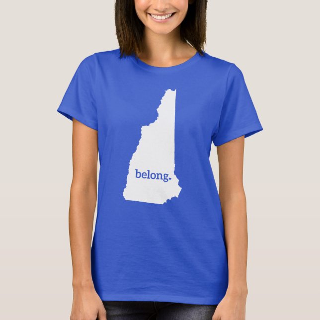 Camiseta Mi Corazón Pertenece A New Hampshire (Anverso)