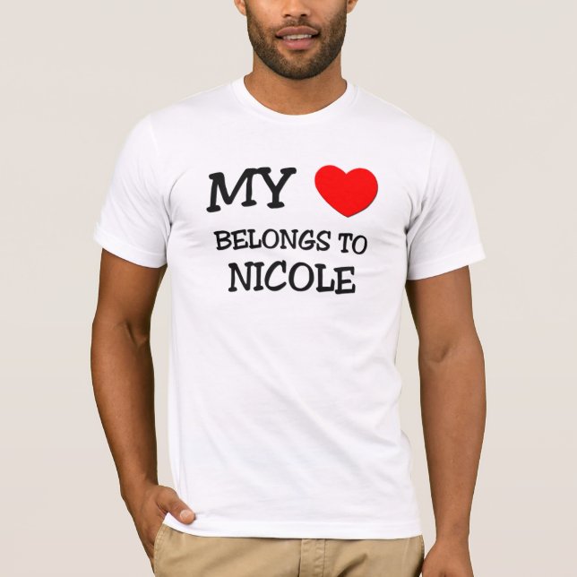Camiseta Mi corazón pertenece a NICOLE (Anverso)