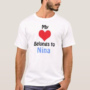 Camiseta Mi corazón pertenece a Nina
