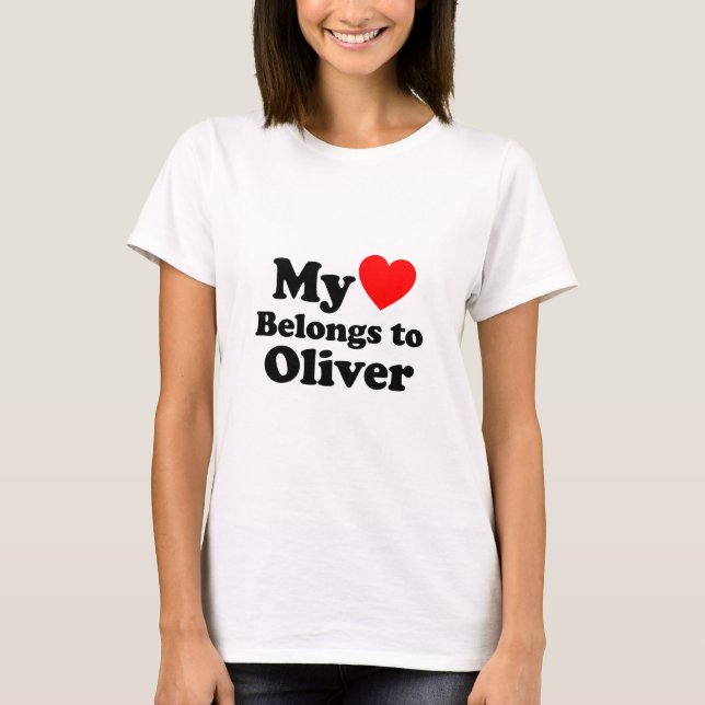 Camiseta Mi corazón pertenece a Oliver (Anverso)