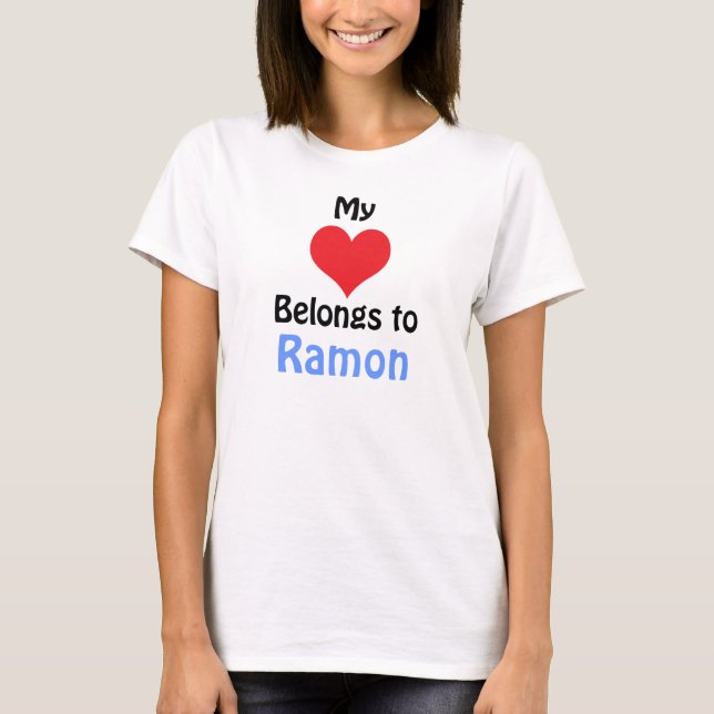 Camiseta Mi corazón pertenece a Ramón (Anverso)
