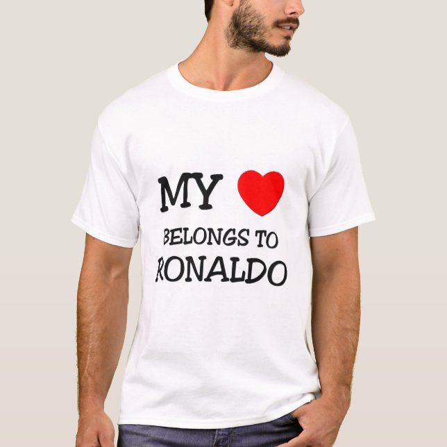 Camiseta Mi corazón pertenece a Ronaldo (Anverso)