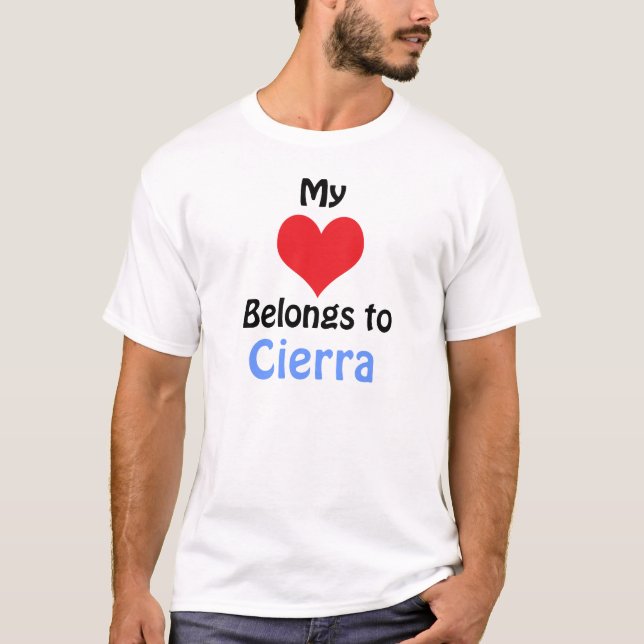 Camiseta Mi corazón pertenece a Sierra (Anverso)