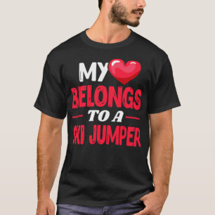 Camiseta Mi corazón pertenece a Ski Jumper
