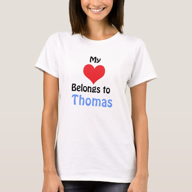 Camiseta Mi corazón pertenece a Thomas (Anverso)