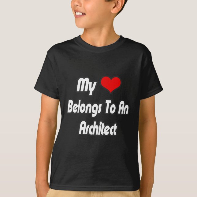 Camiseta Mi Corazón Pertenece A Un Arquitecto (Anverso)