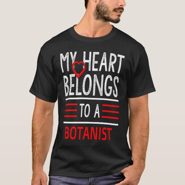 Camiseta Mi corazón pertenece a un botánico (Anverso)