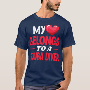 Camiseta Mi corazón pertenece a un buceador