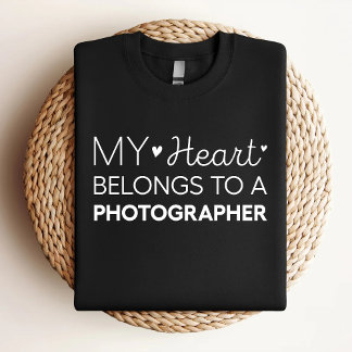 Camiseta Mi Corazón Pertenece A Un Fotógrafo Lindo Fotograf