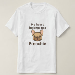 Camiseta Mi corazón pertenece a un Frenchie – Lindo Bulldog