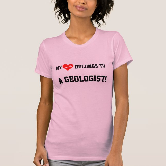 Camiseta ¡Mi corazón pertenece a un geólogo! (Anverso)