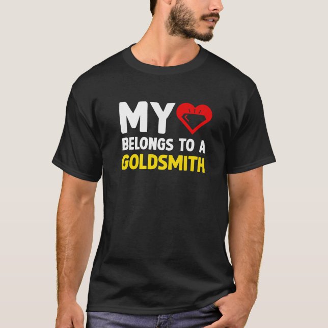 Camiseta Mi Corazón Pertenece A Un Joyero De Oro Enth (Anverso)