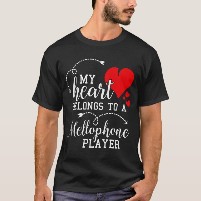 Camiseta Mi corazón pertenece a un jugador melófono (Anverso)