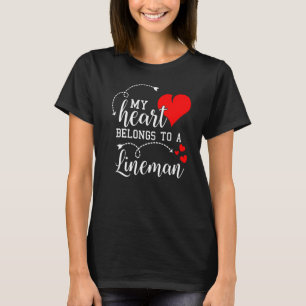 Camiseta Mi Corazón Pertenece A Un Lineman Funny