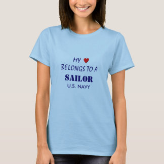 Camiseta MI corazón PERTENECE A UN MARINERO, MARINA