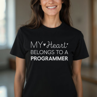 Camiseta Mi Corazón Pertenece A Un Programador Cute W