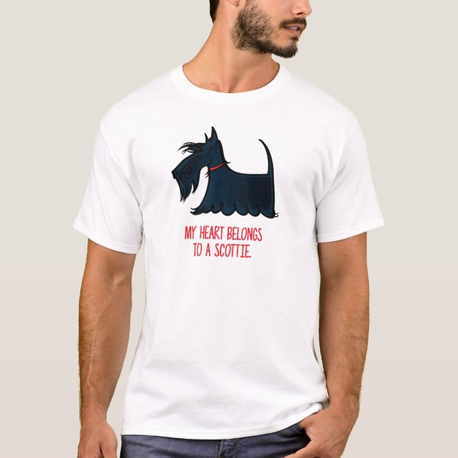 Camiseta Mi corazón pertenece a un Scottie. (Anverso)