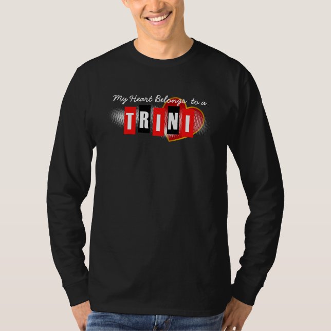 Camiseta Mi corazón pertenece a un trinitense (o tu texto) (Anverso)