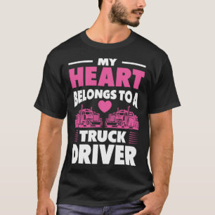 Camiseta Mi Corazón Pertenece A Una Camionera