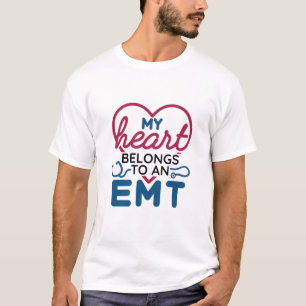 Camiseta Mi corazón pertenece a una novia del EMT EMS