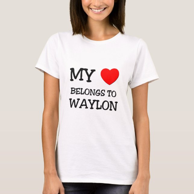 Camiseta Mi corazón pertenece a Waylon (Anverso)