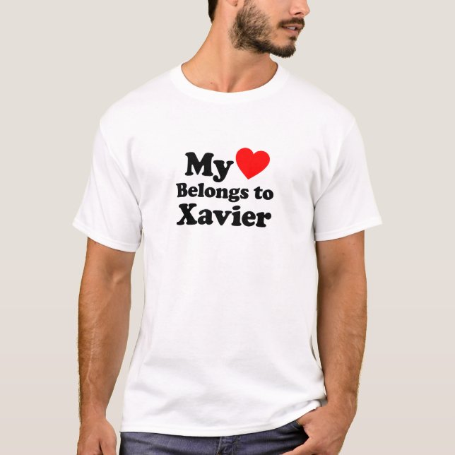 Camiseta Mi corazón pertenece a Xavier (Anverso)
