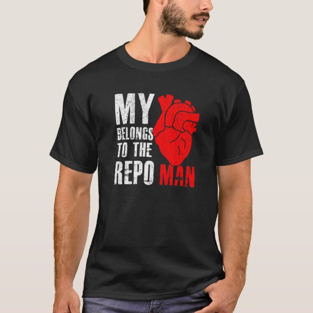 Camiseta Mi Corazón Pertenece Al Agente De La Reposesión De (Anverso)