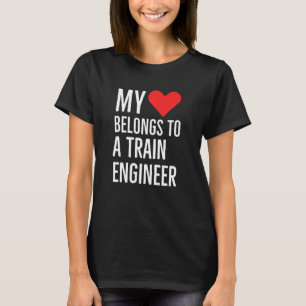 Camiseta Mi Corazón Pertenece Al Aniversario De Un Ingenier