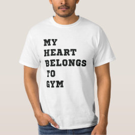 Camiseta Mi corazón pertenece al gimnasio