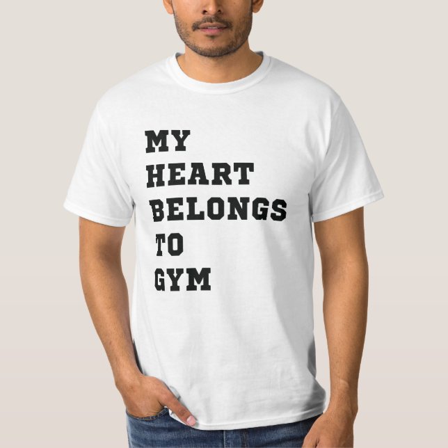 Camiseta Mi corazón pertenece al gimnasio (Anverso)