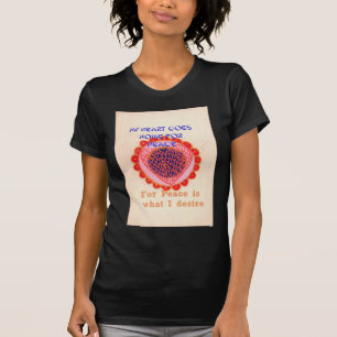 Camiseta "Mi corazón se va a casa por la paz"