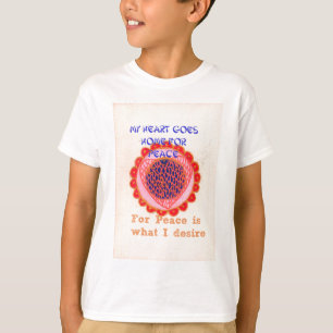 Camiseta "Mi corazón se va a casa por la paz"