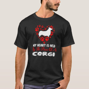 Camiseta Mi Corazón Sostuvo Patas De Perro Corgi San Valent