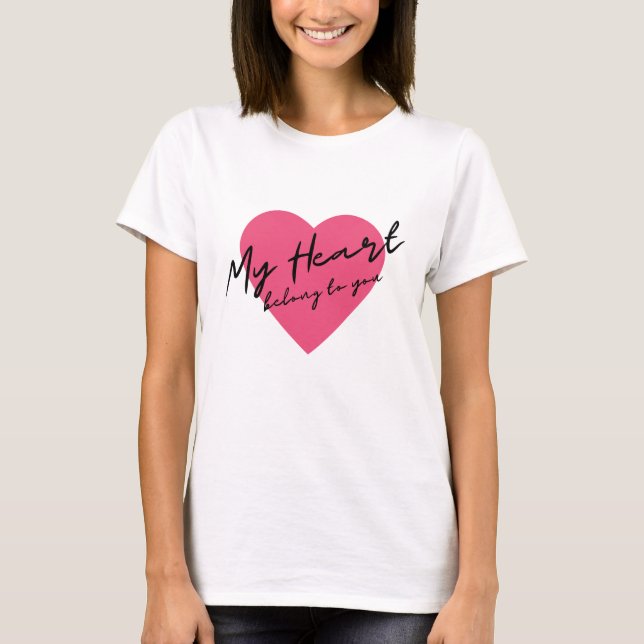 Camiseta Mi corazón te pertenece (Anverso)