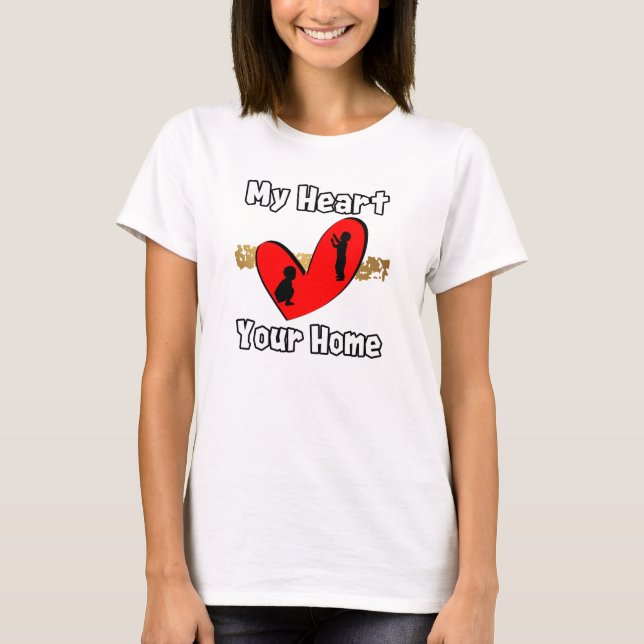 Camiseta Mi corazón, tu hogar (Anverso)