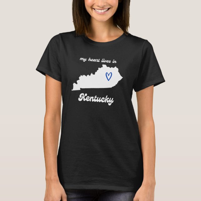 Camiseta Mi Corazón Vive En Kentucky Cute Midwest Kentucky  (Anverso)