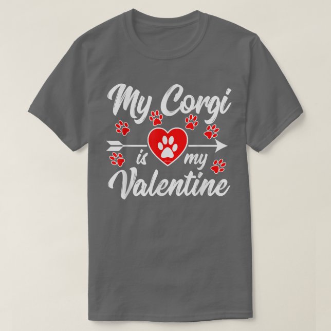 Camiseta Mi Corgi Es Mi Valentín (Diseño del anverso)