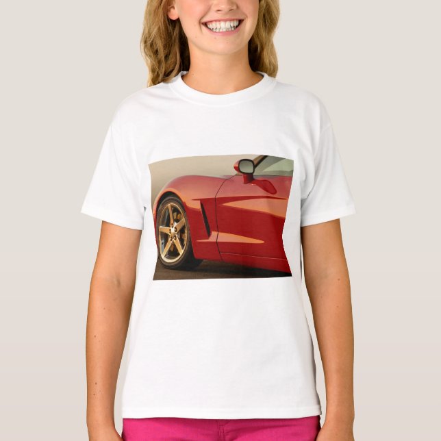 Camiseta Mi Corvette rojo (Anverso)